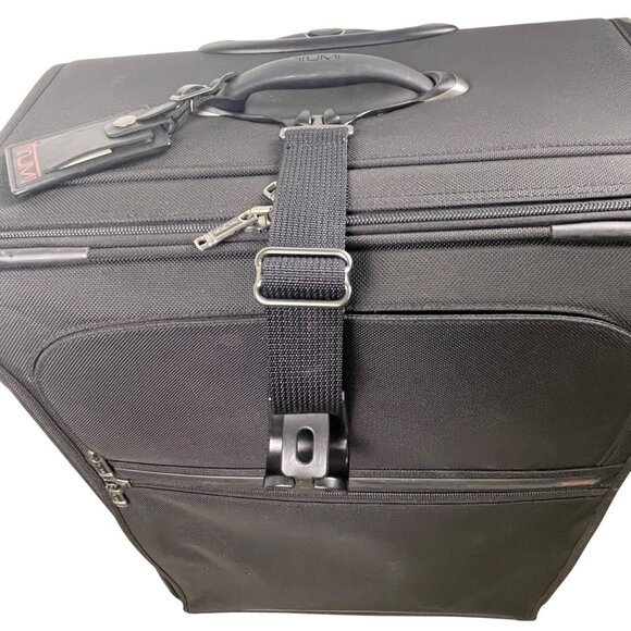 Tumi Black Nylon Wheeled Luggage With Telescopic Handle & “Just In Case” Bag - Picture 5 of 16